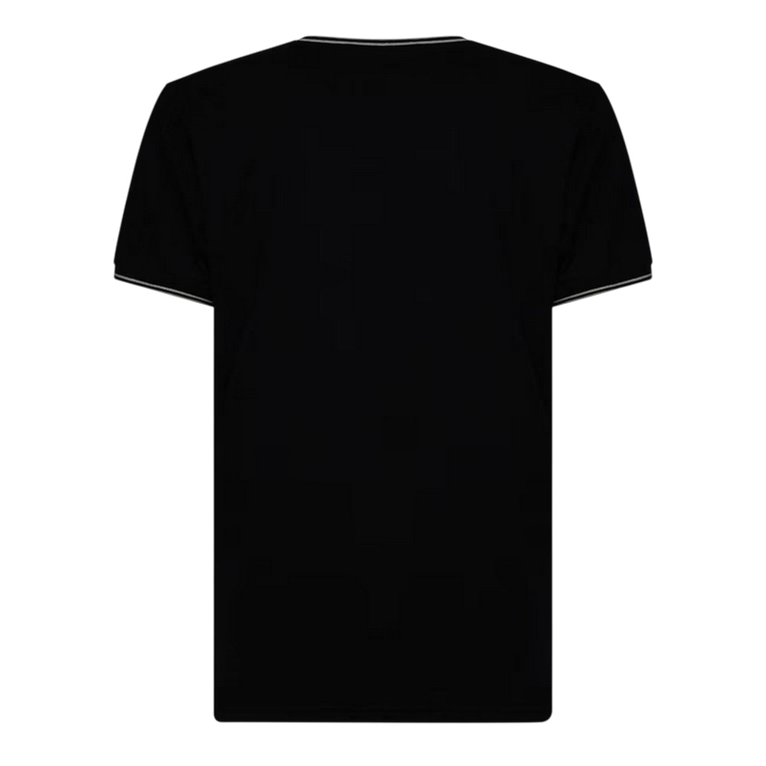 Black - Back - Crosshatch Mens Preece Contrast Striped T-Shirt