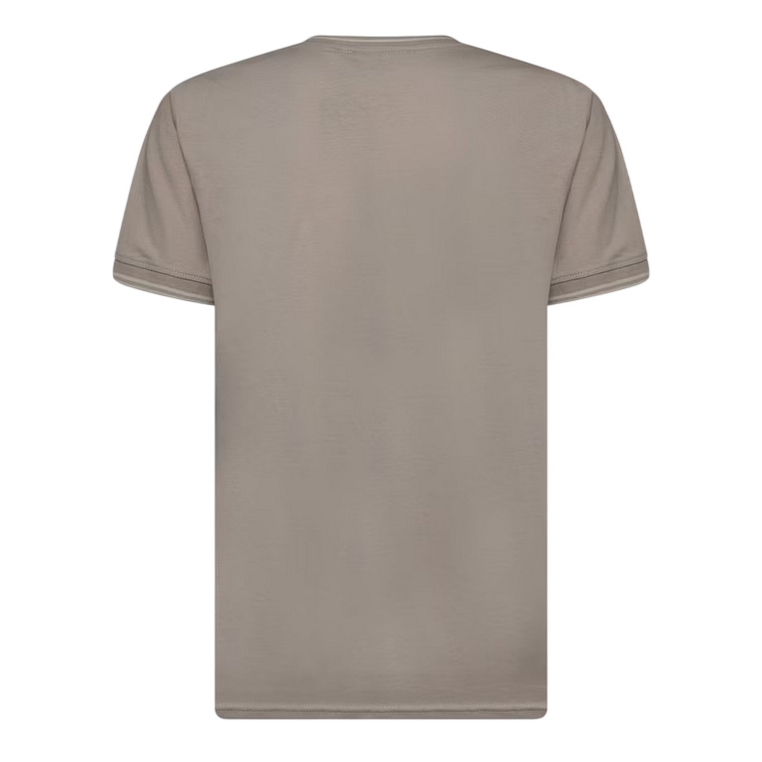 Light Stone - Back - Crosshatch Mens Preece Contrast Striped T-Shirt