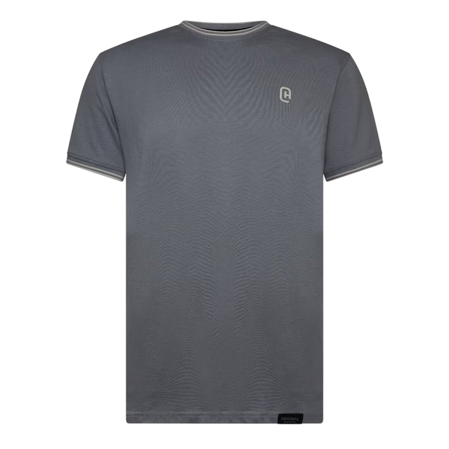 Steel Blue - Front - Crosshatch Mens Preece Contrast Striped T-Shirt