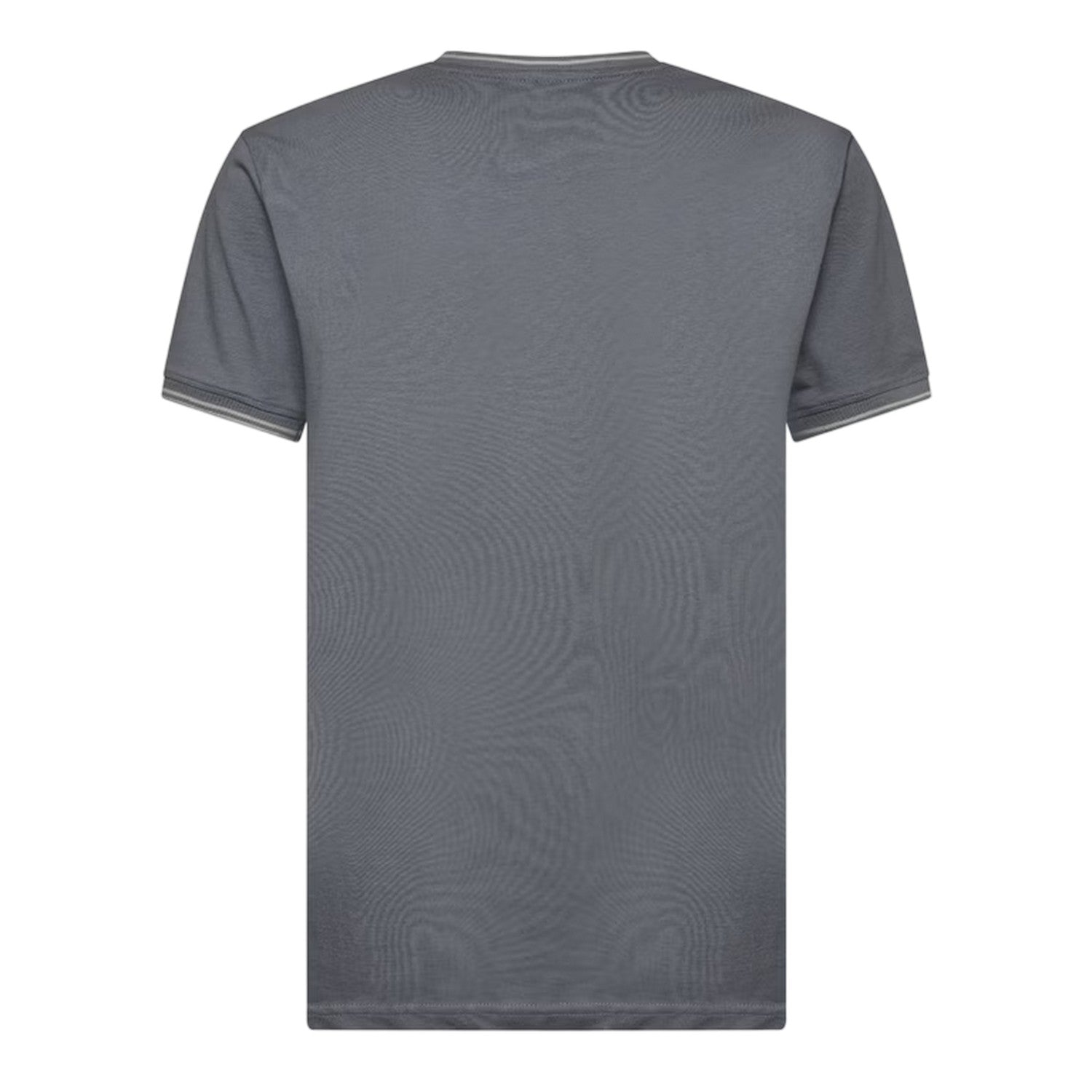 Steel Blue - Back - Crosshatch Mens Preece Contrast Striped T-Shirt
