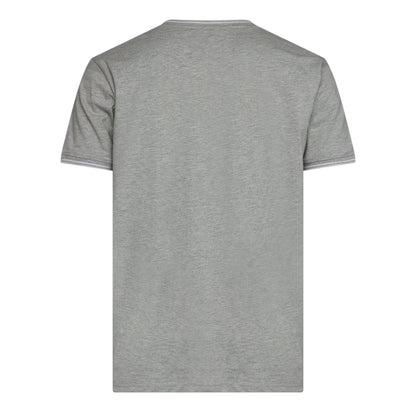 Grey Marl - Back - Crosshatch Mens Preece Contrast Striped T-Shirt