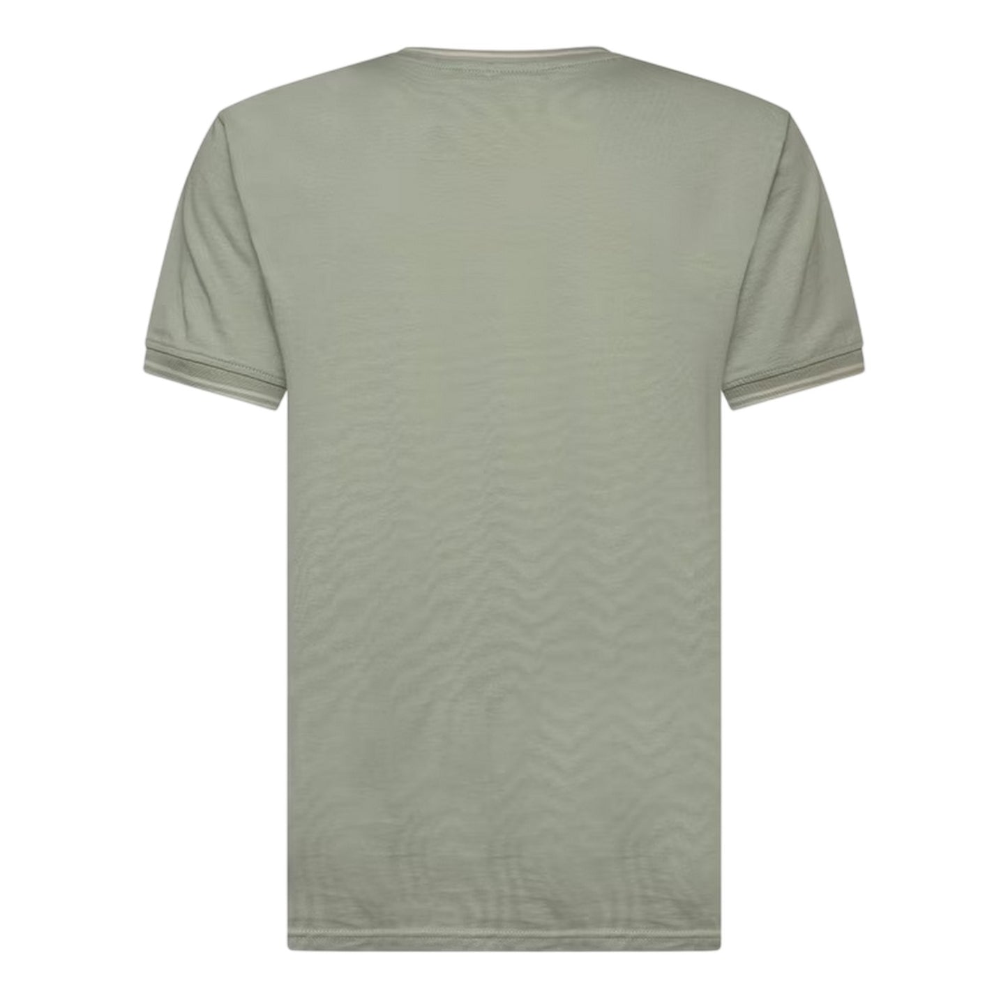 Light Olive - Back - Crosshatch Mens Preece Contrast Striped T-Shirt