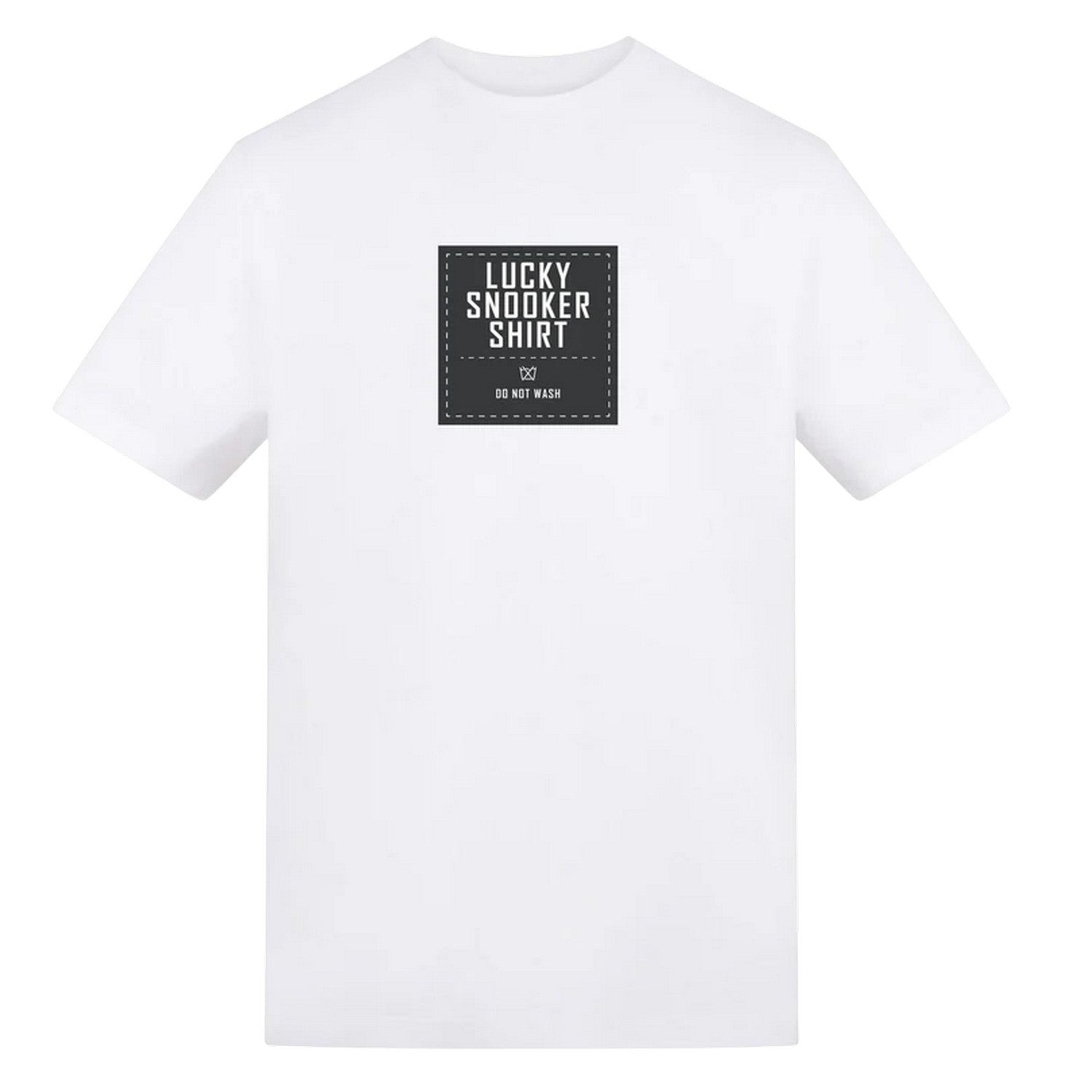 White - Front - AWD Unisex Adult Lucky Snooker Shirt T-Shirt