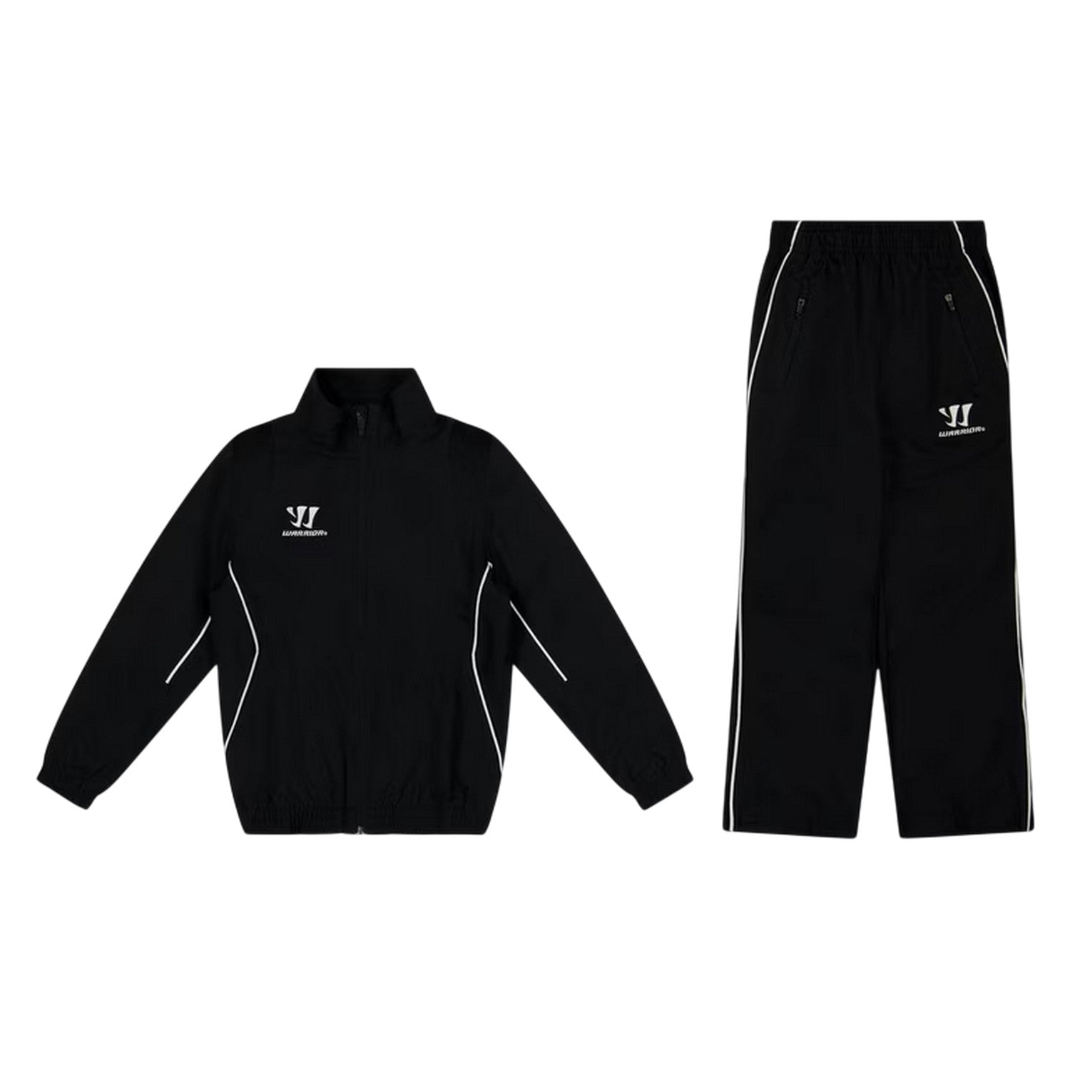 Black - Front - Warrior Childrens-Kids Fleece Tracksuit Set