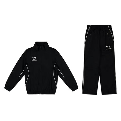 Black - Front - Warrior Childrens-Kids Fleece Tracksuit Set