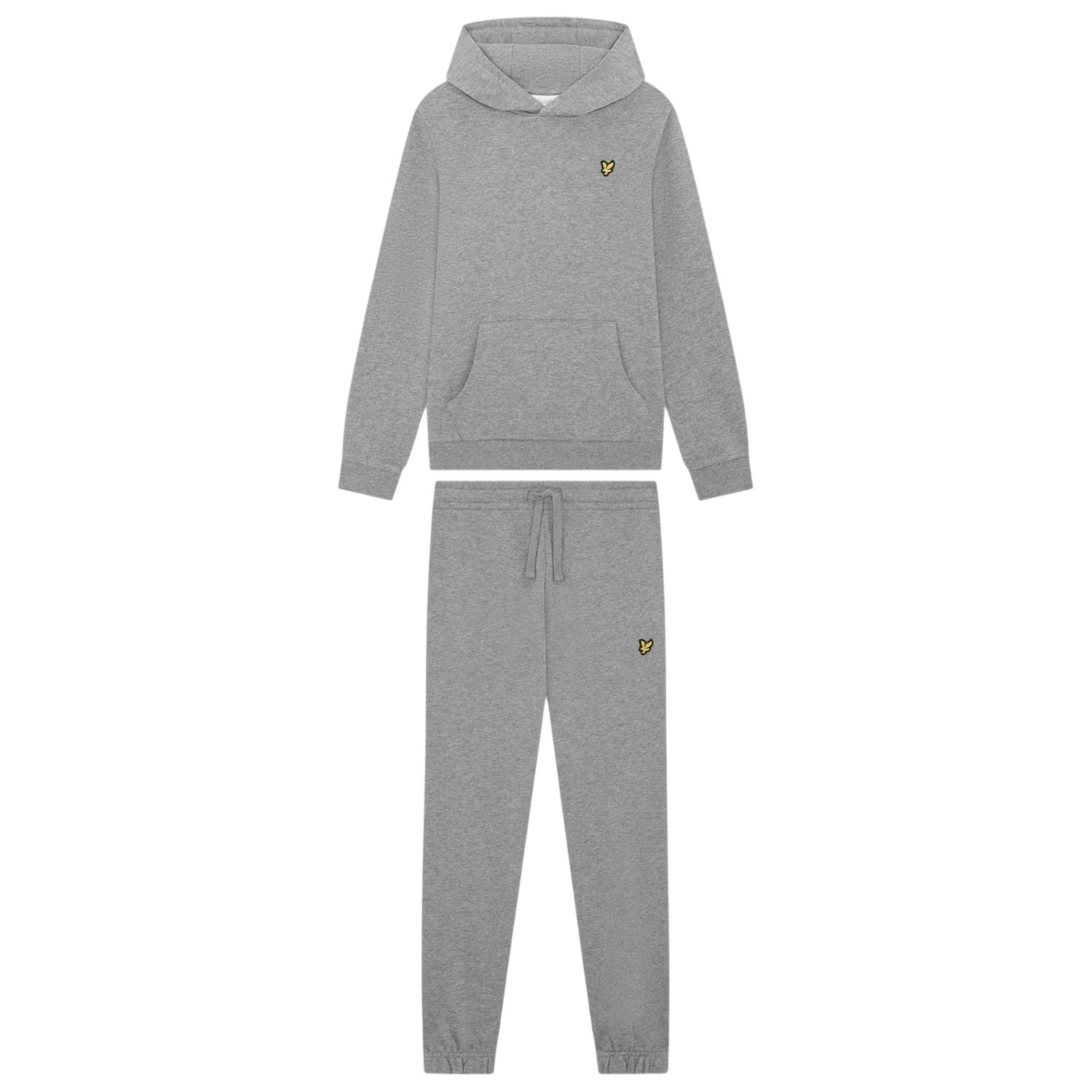 Grey - Front - Lyle & Scott Boys Fleece Tracksuit Set