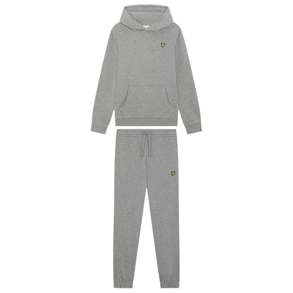 Grey - Front - Lyle & Scott Boys Fleece Tracksuit Set