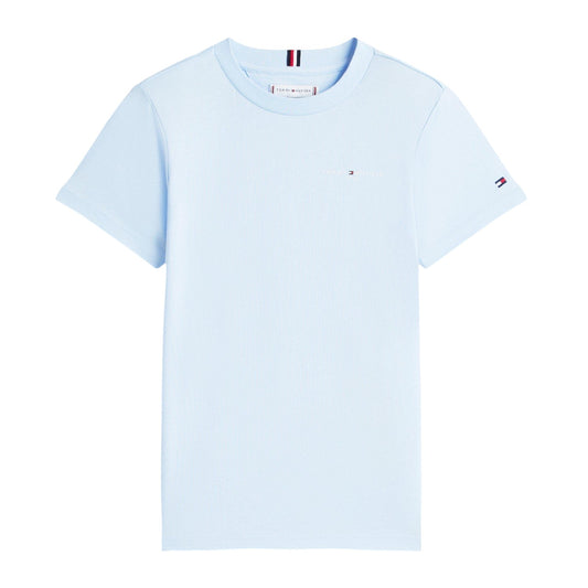 Sweet Blue - Front - Tommy Hilfiger Childrens-Kids Embroidered Logo T-Shirt