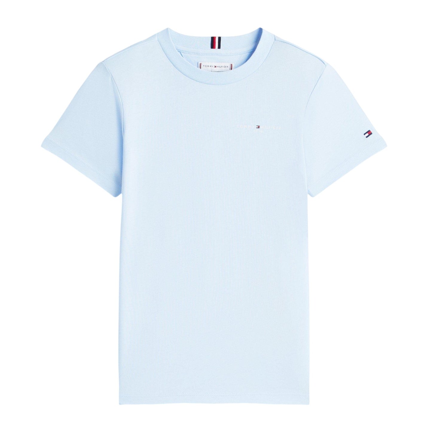Sweet Blue - Front - Tommy Hilfiger Childrens-Kids Embroidered Logo T-Shirt