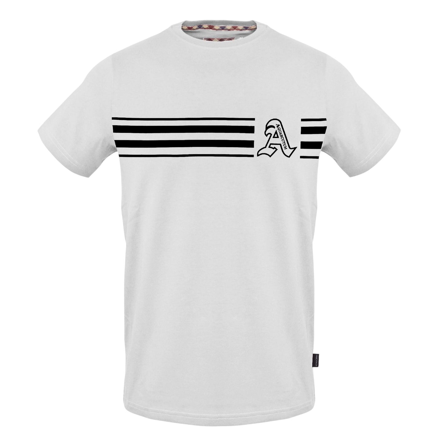 White - Front - Aquascutum Unisex Adult Letter A T-Shirt