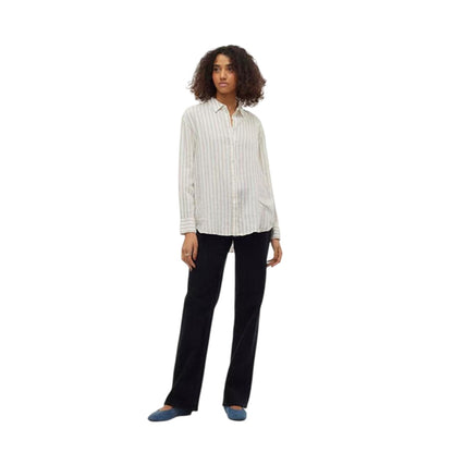 Snow White - Side - Vero Moda Womens-Ladies Striped Long-Sleeved Shirt