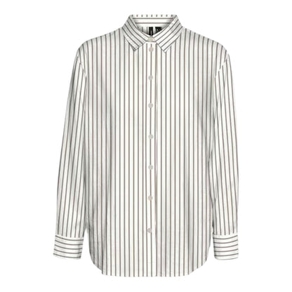 Snow White - Front - Vero Moda Womens-Ladies Striped Long-Sleeved Shirt