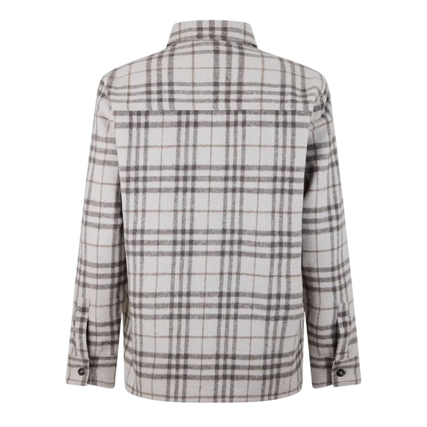 Brown Check - Back - Jack Wills Mens Plaid Long-Sleeved Overshirt