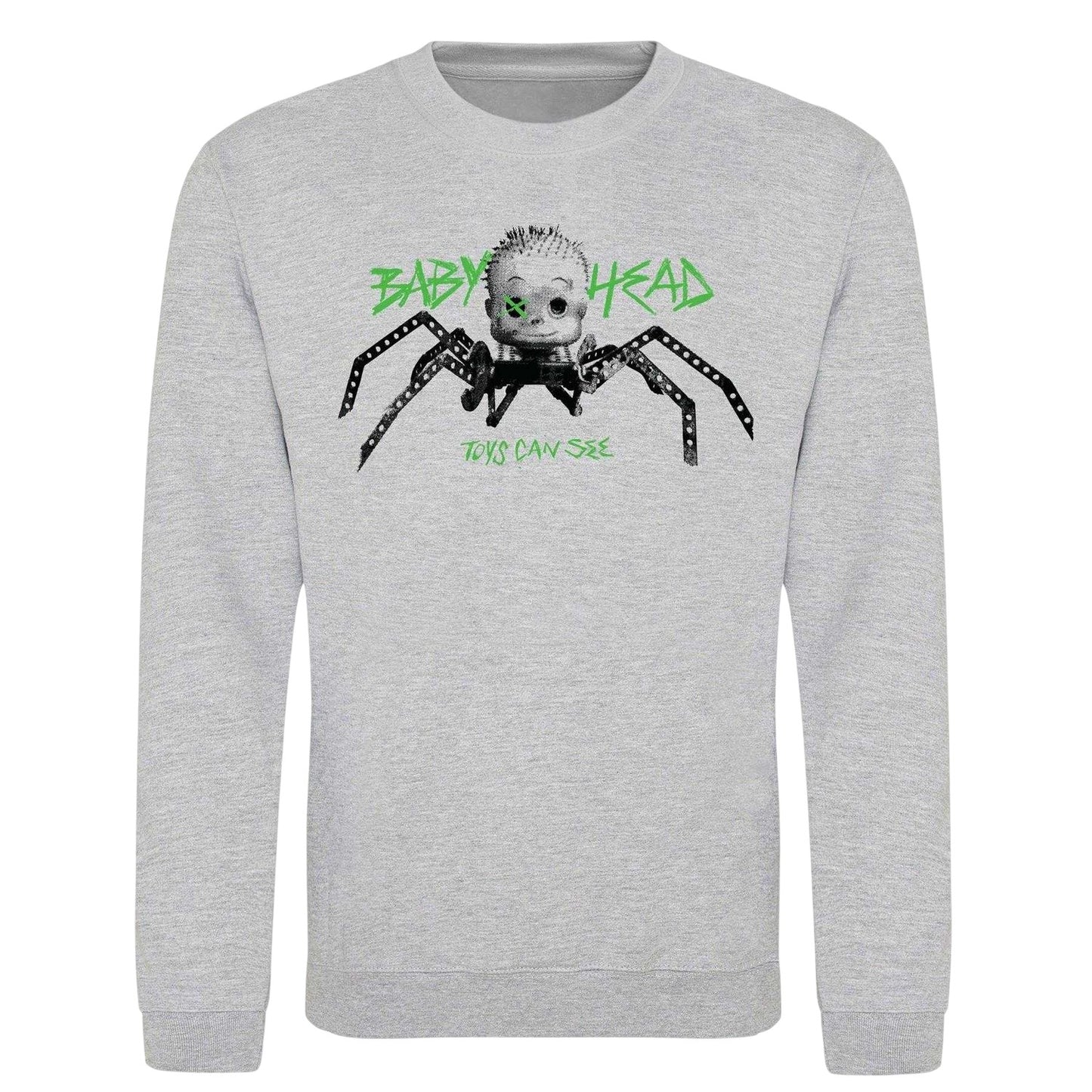 Grey - Front - Toy Story Unisex Adult Baby Head Sweatshirt
