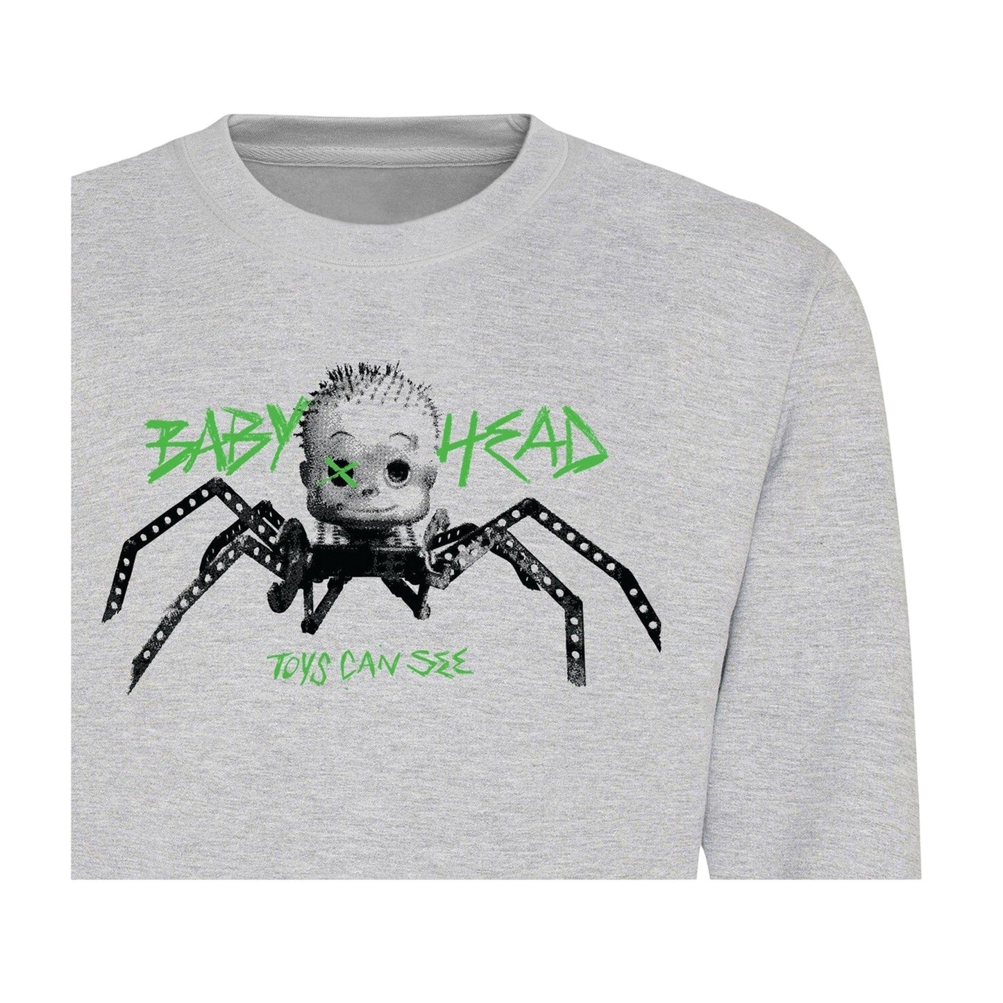 Grey - Side - Toy Story Unisex Adult Baby Head Sweatshirt