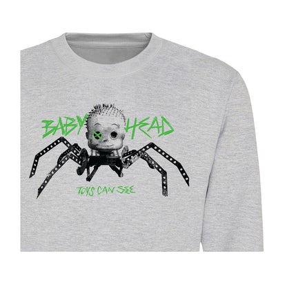 Grey - Side - Toy Story Unisex Adult Baby Head Sweatshirt