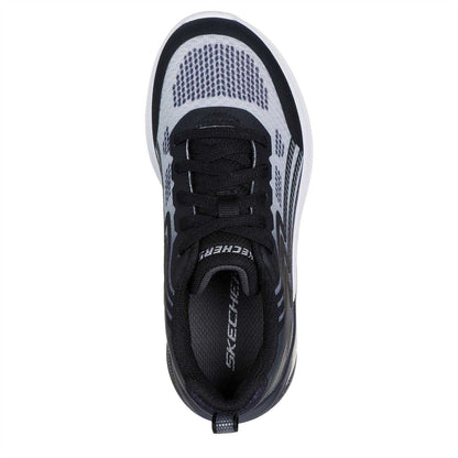 Black-Silver - Side - Skechers Childrens-Kids Microspec Trainers