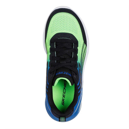 Blue-Green - Side - Skechers Childrens-Kids Microspec Trainers