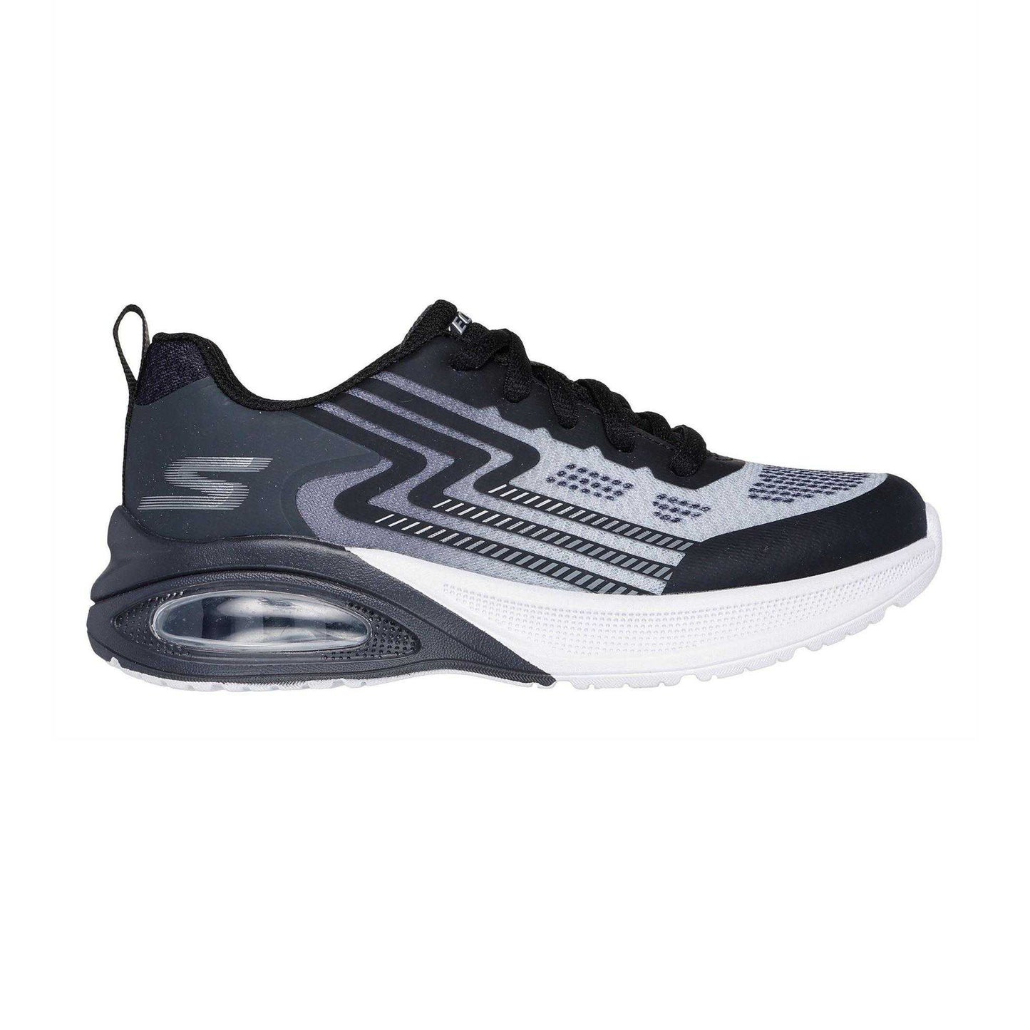 Black-Silver - Front - Skechers Childrens-Kids Microspec Trainers