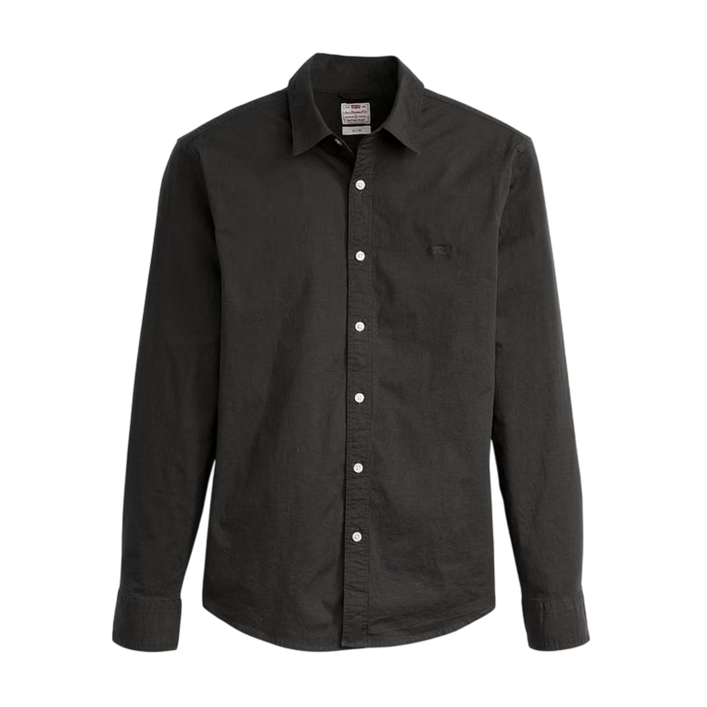 Jet Black - Front - Levis Mens Plain Slim Shirt