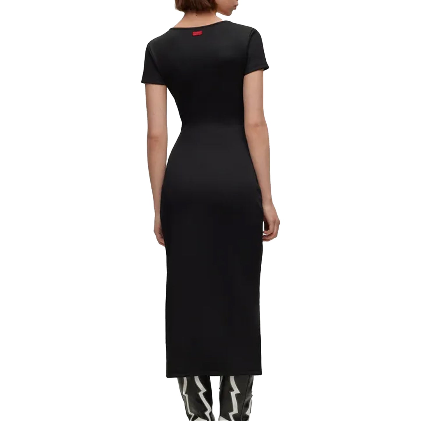 Black - Back - Hugo Womens-Ladies Nalexi Cut Out Dress