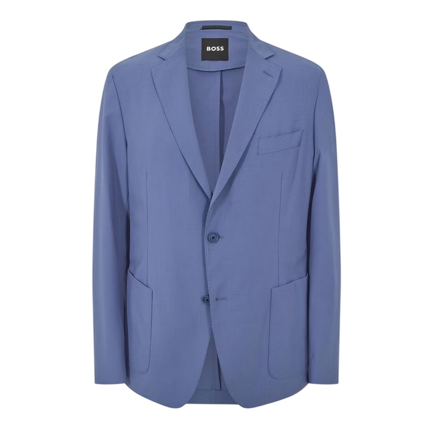 Navy - Front - Boss Mens Notch Neck Blazer