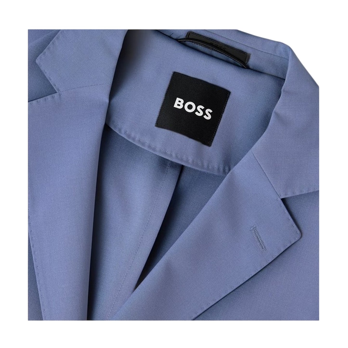 Navy - Side - Boss Mens Notch Neck Blazer