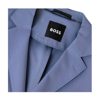 Navy - Side - Boss Mens Notch Neck Blazer