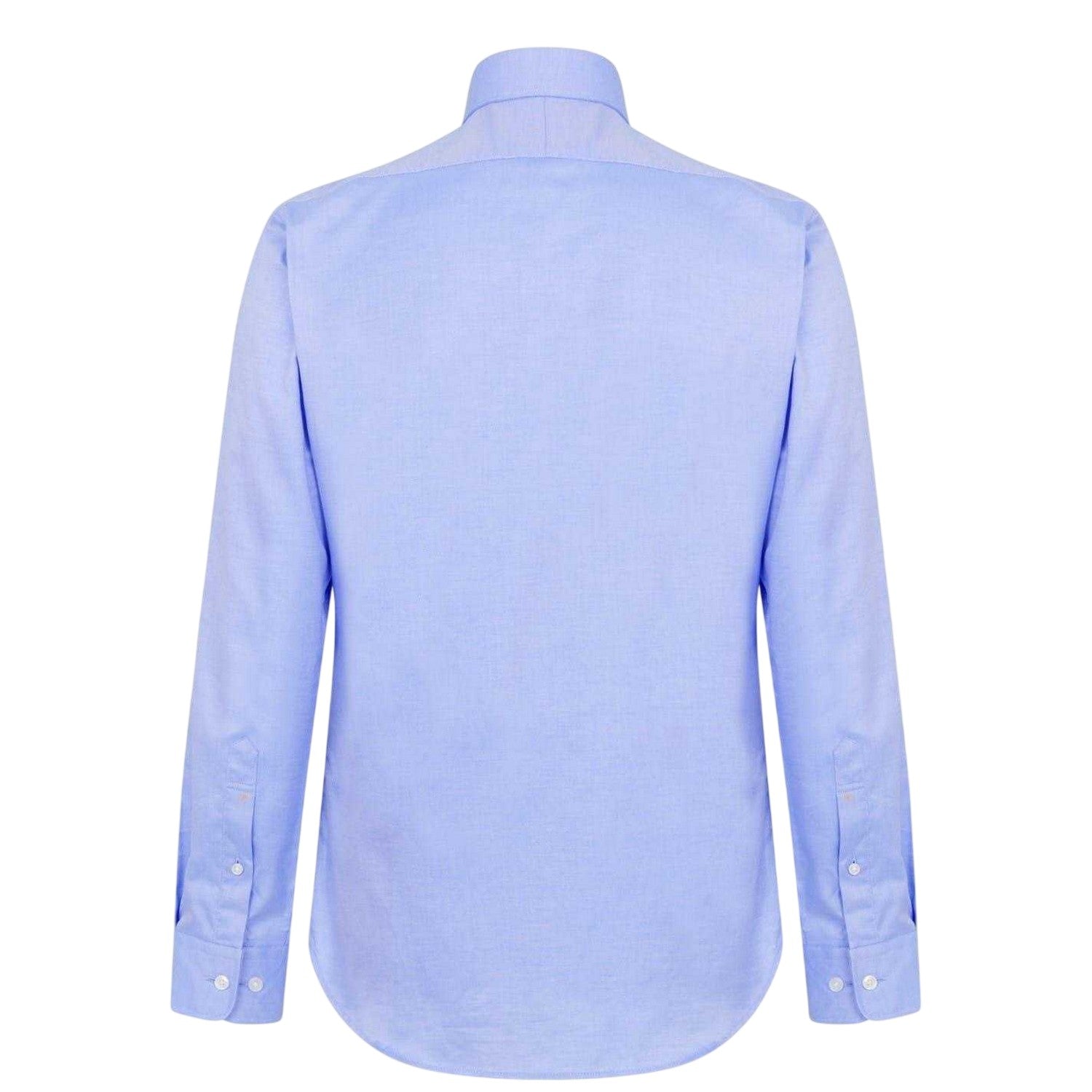 Blue - Back - Haines and Bonner Mens Twill Slim Shirt