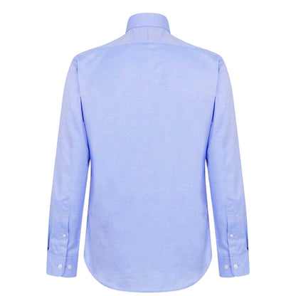 Blue - Back - Haines and Bonner Mens Twill Slim Shirt