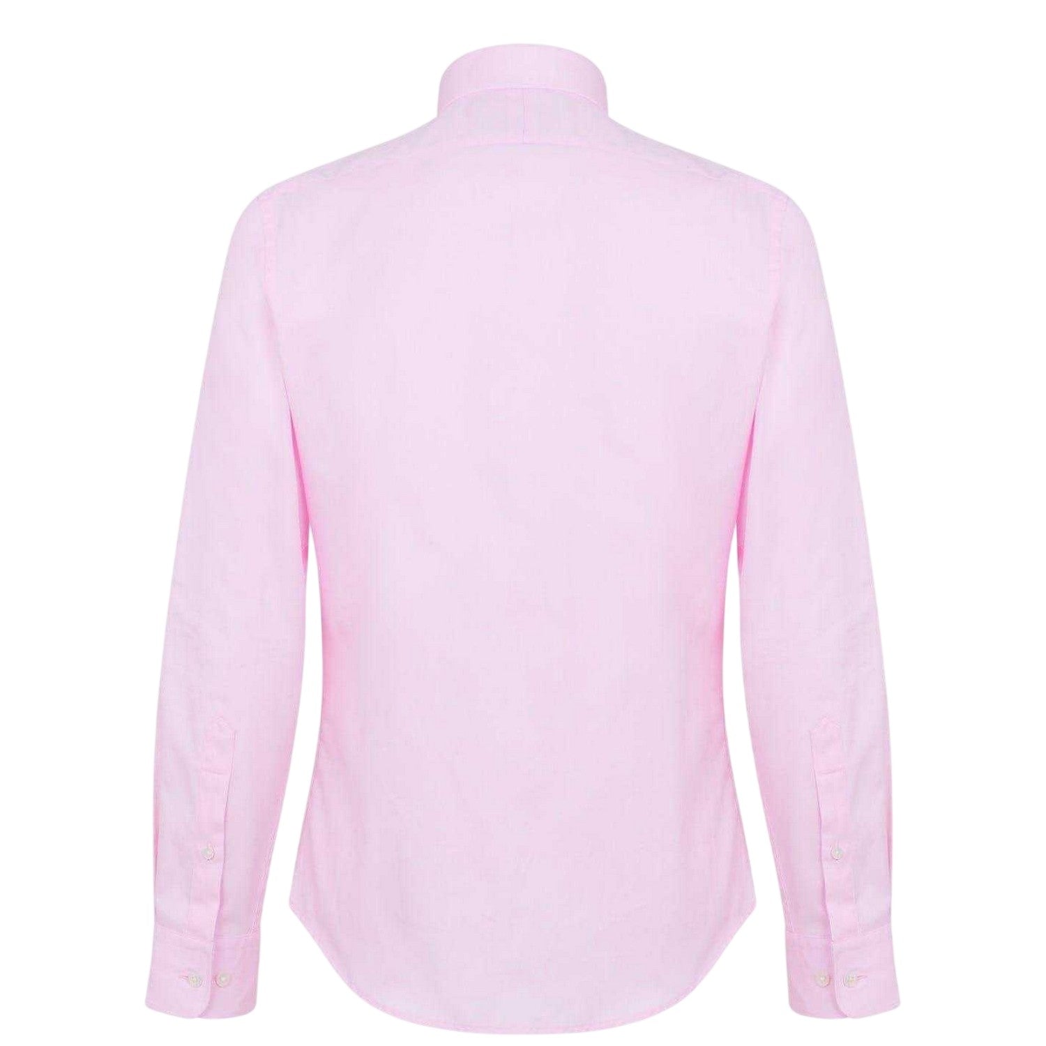 Pink - Back - Haines and Bonner Mens Twill Slim Shirt