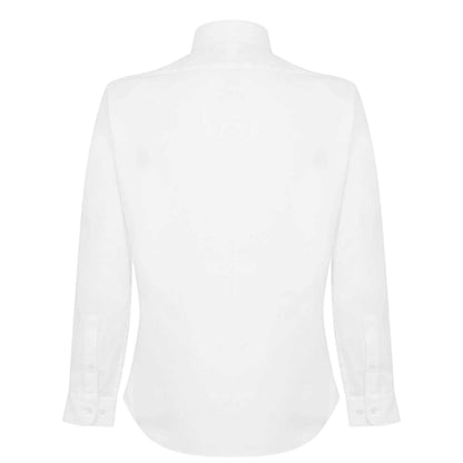 White - Back - Haines and Bonner Mens Twill Slim Shirt