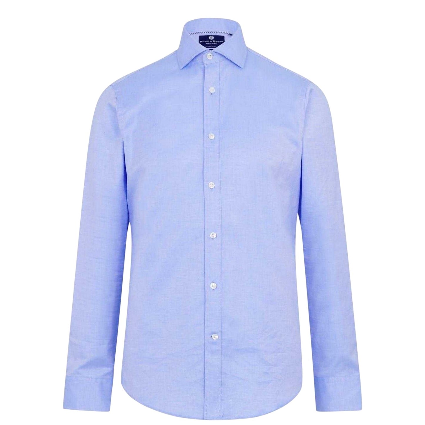 Blue - Front - Haines and Bonner Mens Twill Slim Shirt