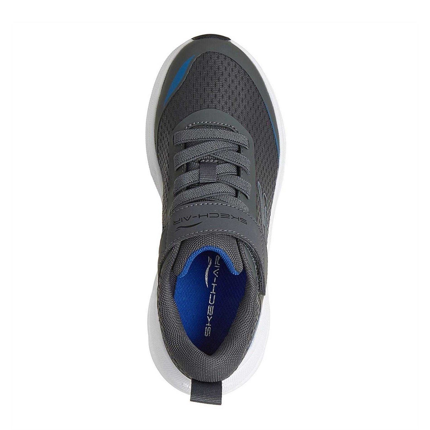 Charcoal-Blue - Side - Skechers Childrens-Kids Air Flight Trainers