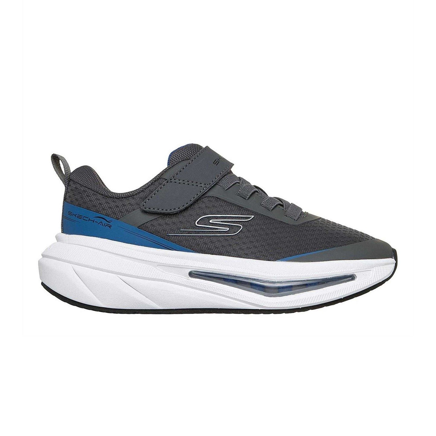Charcoal-Blue - Front - Skechers Childrens-Kids Air Flight Trainers