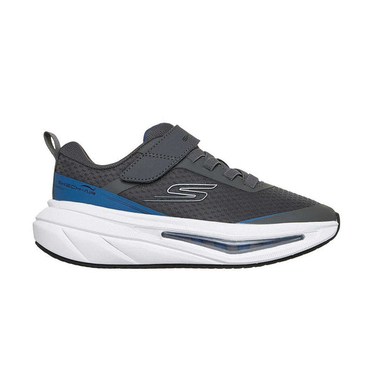 Charcoal-Blue - Front - Skechers Childrens-Kids Air Flight Trainers