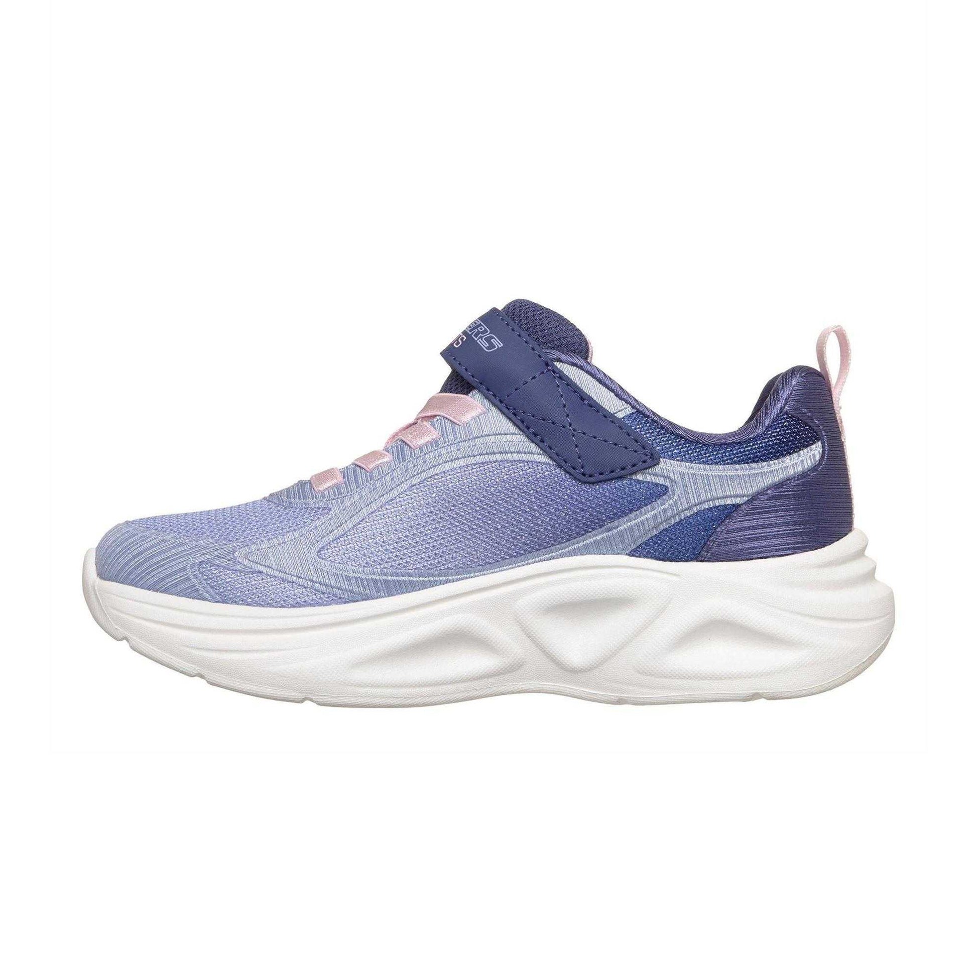 Navy-Pink - Back - Skechers Childrens-Kids Sola Glow Trainers