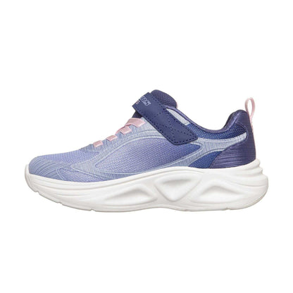 Navy-Pink - Back - Skechers Childrens-Kids Sola Glow Trainers