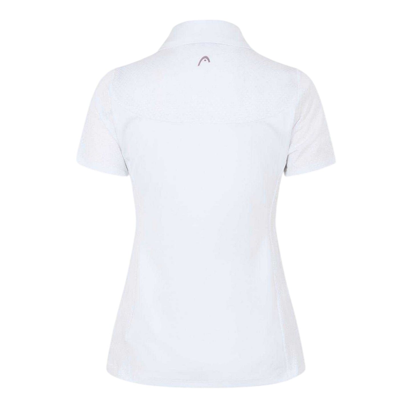 White - Back - Head Womens-Ladies Performance Polo Shirt