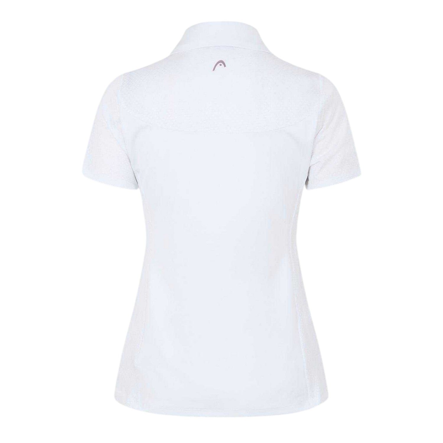 White - Back - Head Womens-Ladies Performance Polo Shirt