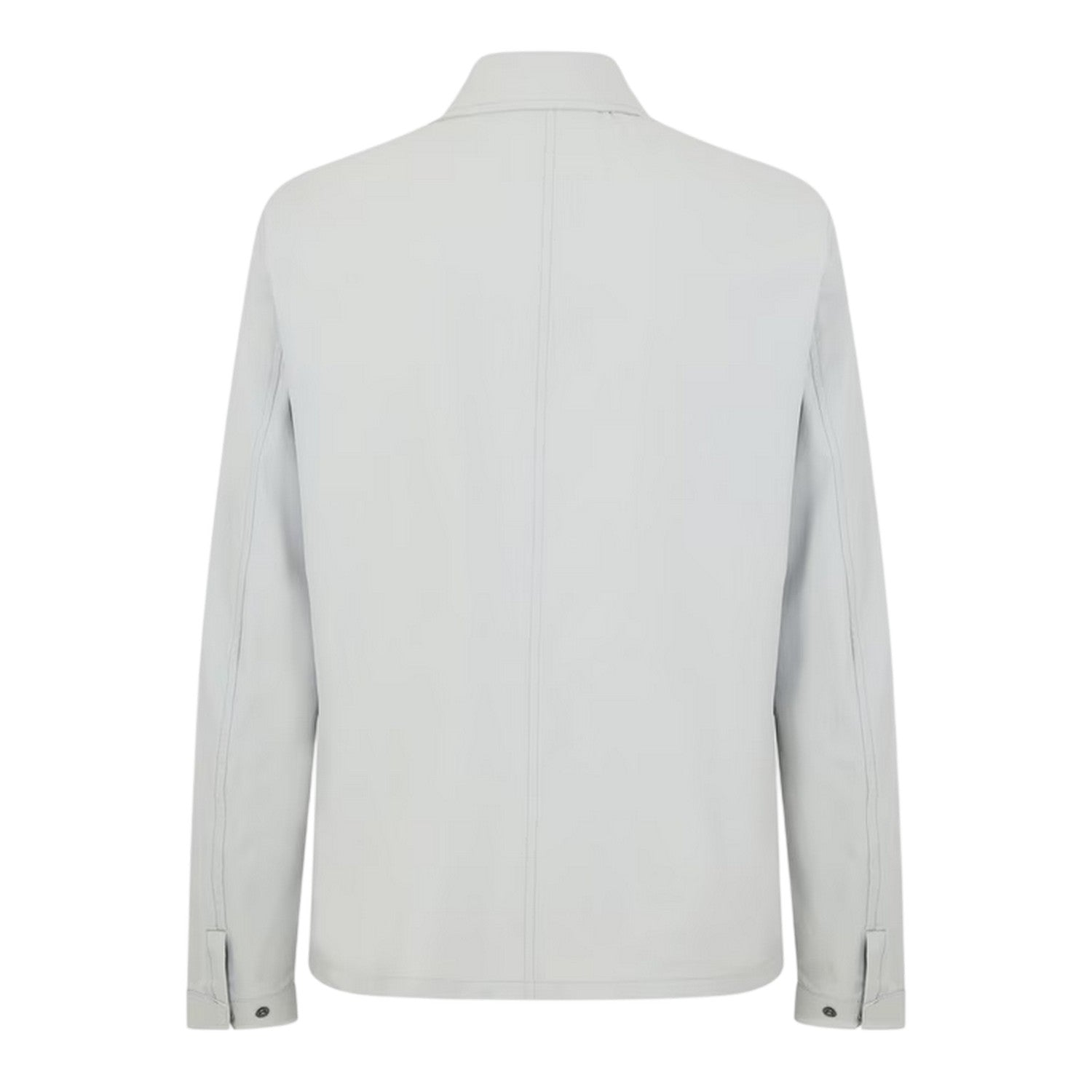 Grey Mirage - Back - Lyle & Scott Mens Logo Overshirt