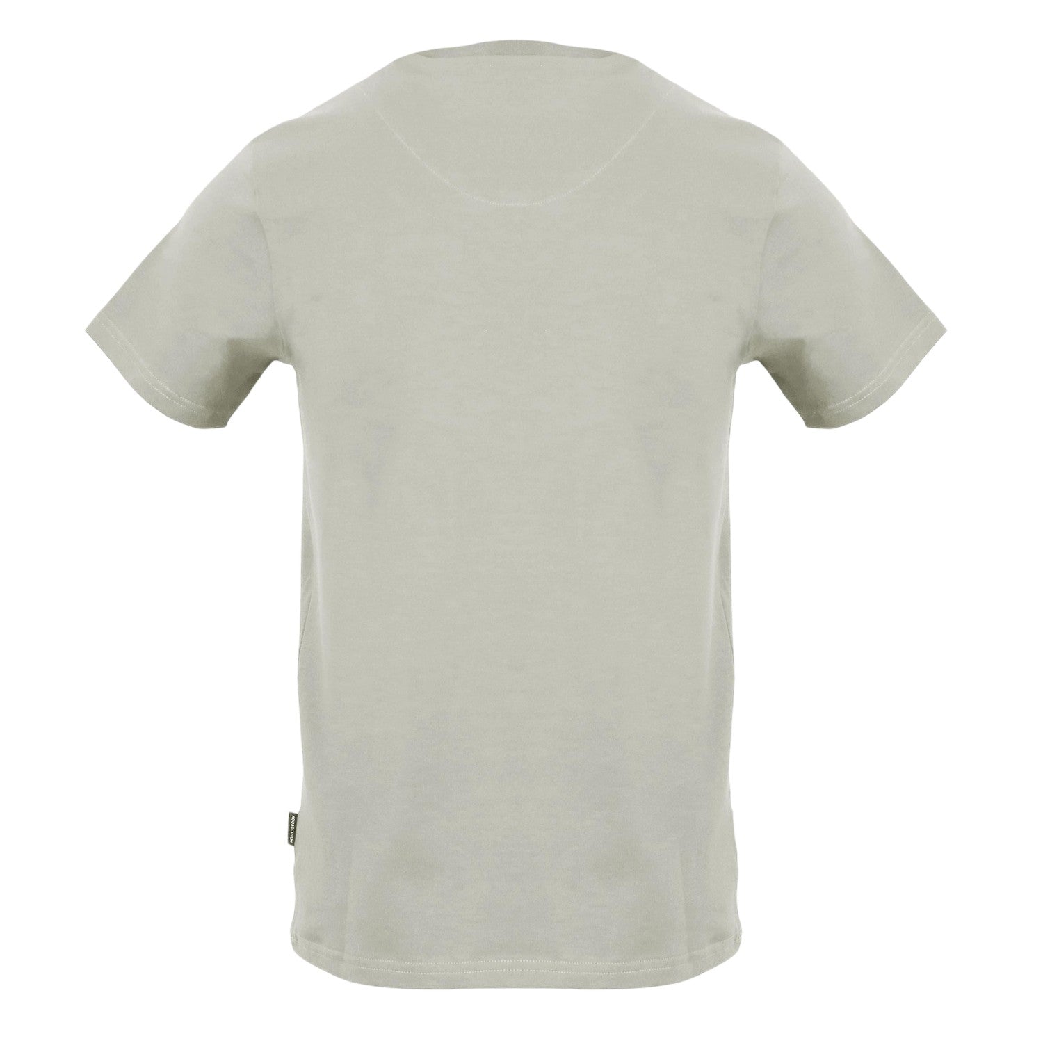 Grey - Back - Aquascutum Mens Triangle Logo T-Shirt