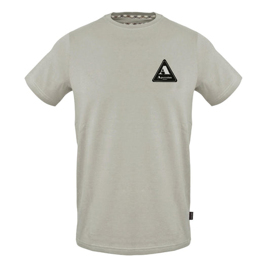 Grey - Front - Aquascutum Mens Triangle Logo T-Shirt