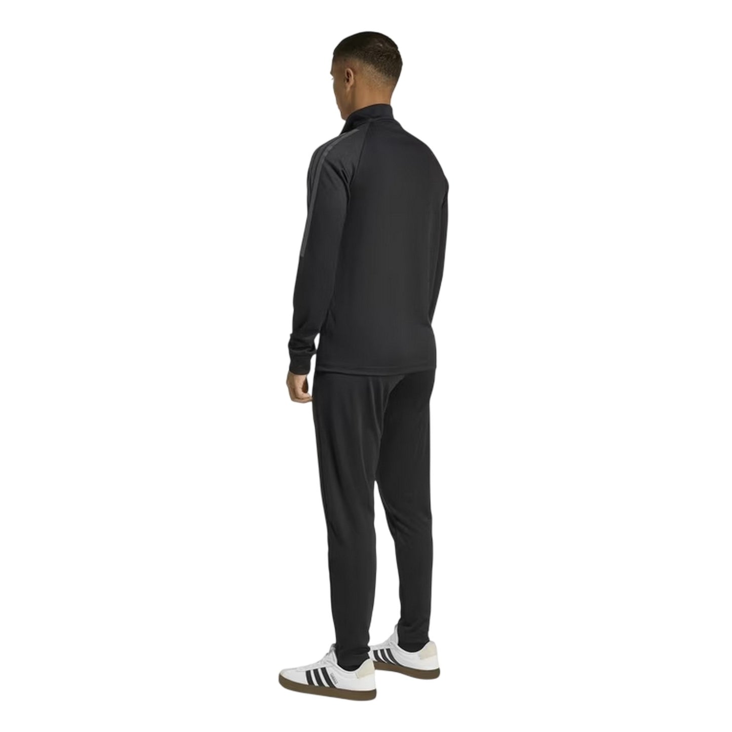 Black-Grey - Back - Adidas Mens Sereno Moisture Wicking Tracksuit