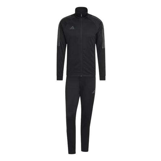 Black-Grey - Front - Adidas Mens Sereno Moisture Wicking Tracksuit