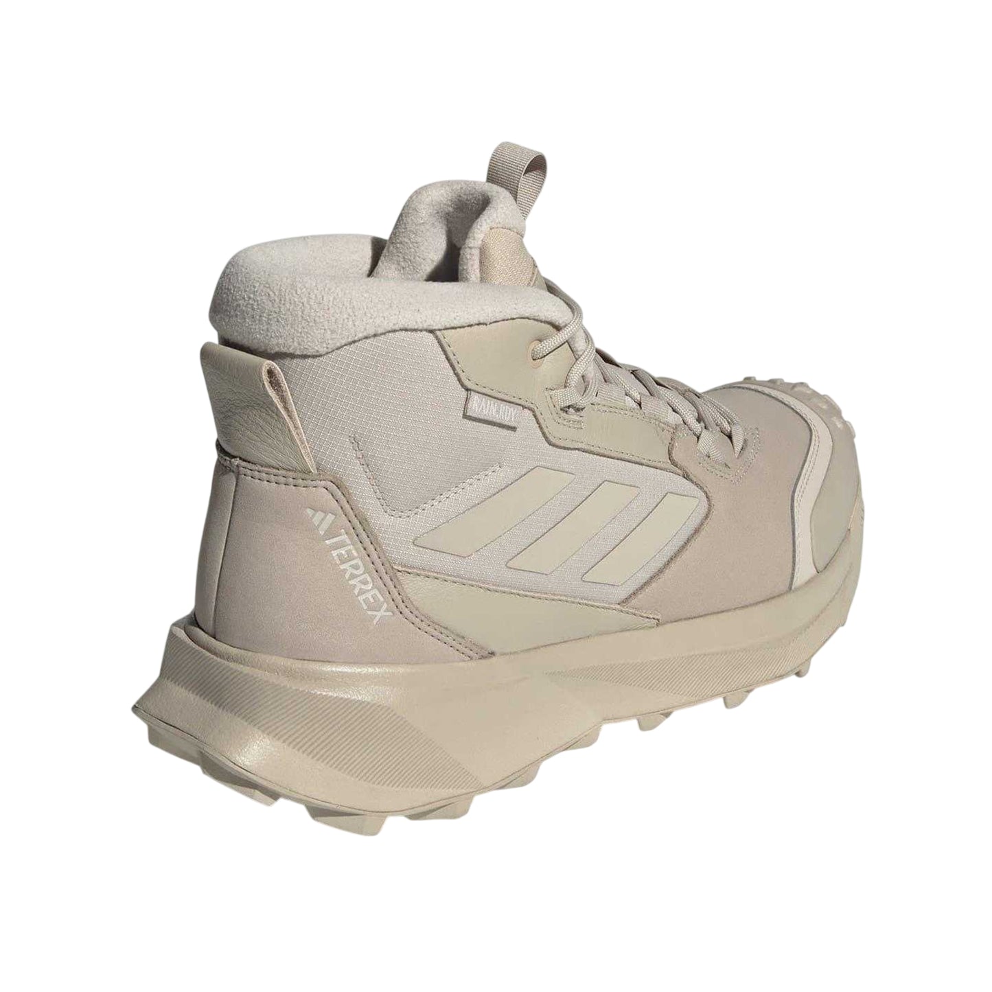 Total Beige - Back - Adidas Childrens-Kids Terrex Leather Hiking Boots