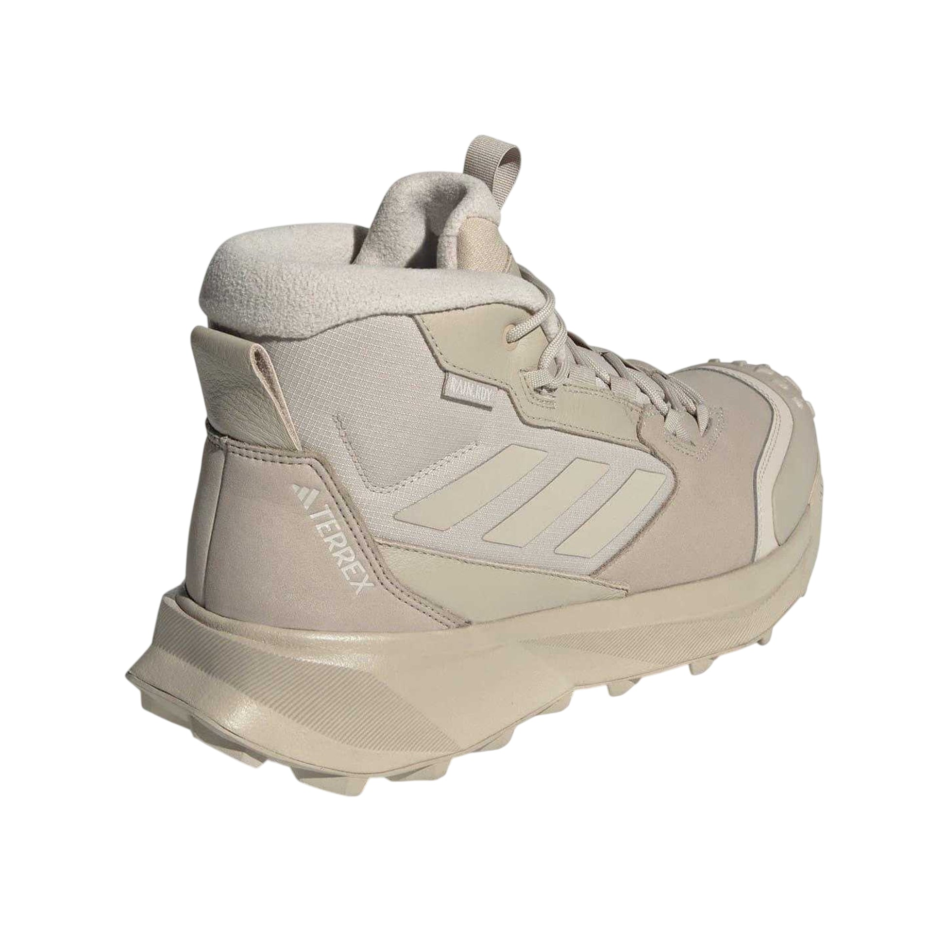 Total Beige - Back - Adidas Childrens-Kids Terrex Leather Hiking Boots