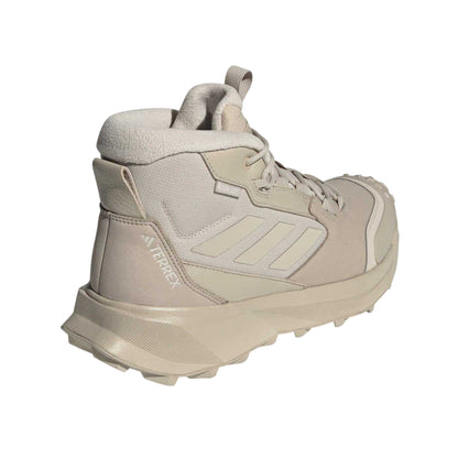 Total Beige - Back - Adidas Childrens-Kids Terrex Leather Hiking Boots