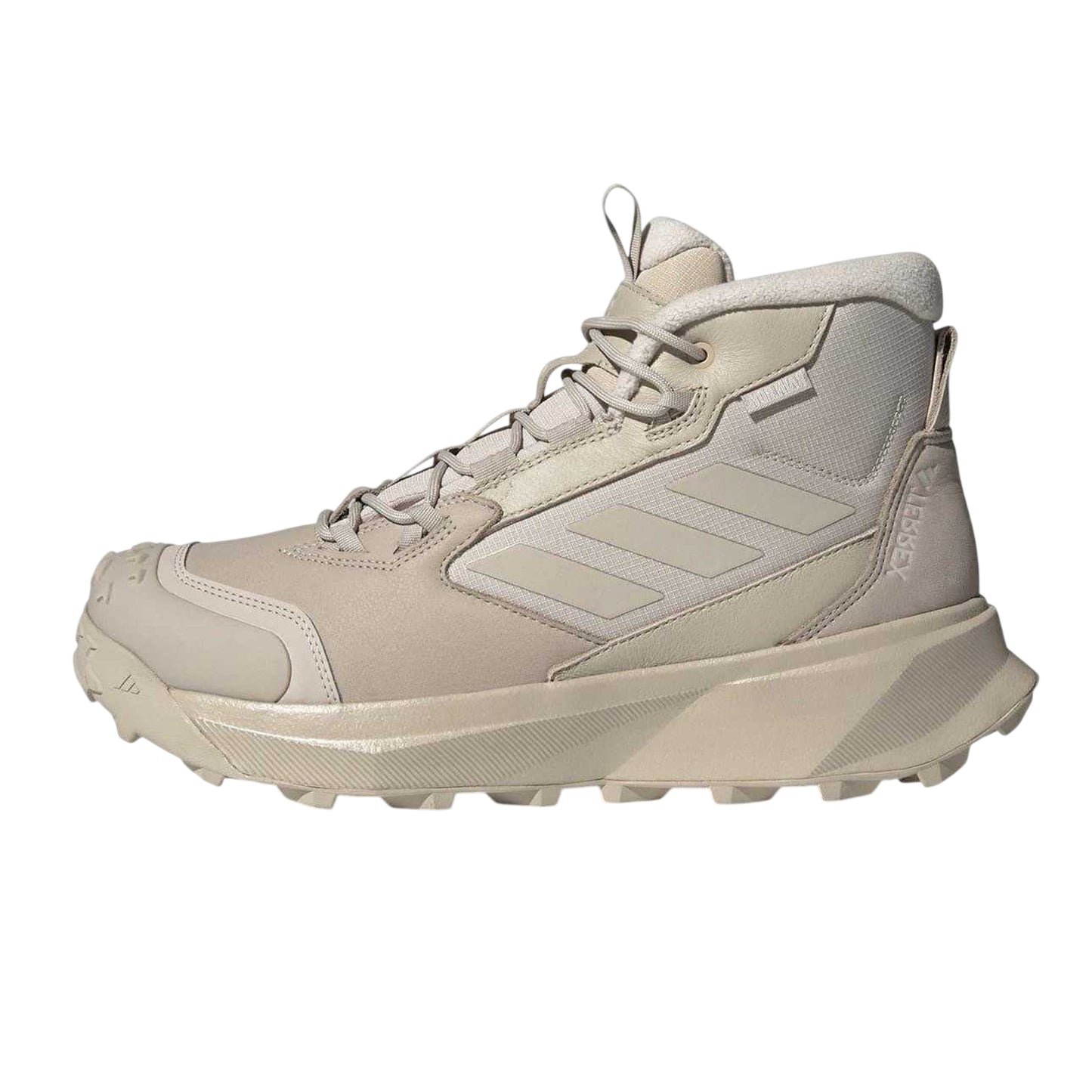 Total Beige - Side - Adidas Childrens-Kids Terrex Leather Hiking Boots