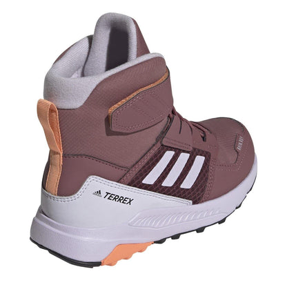 Red - Back - Adidas Childrens-Kids Terrex Trailmaker Leather Walking Walking Shoes